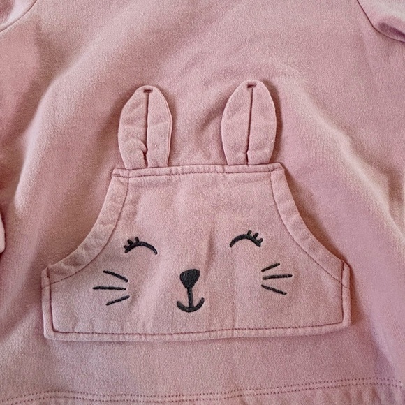 Carter's Pink Hoodie with Bunny Pocket - Picture 2 of 4